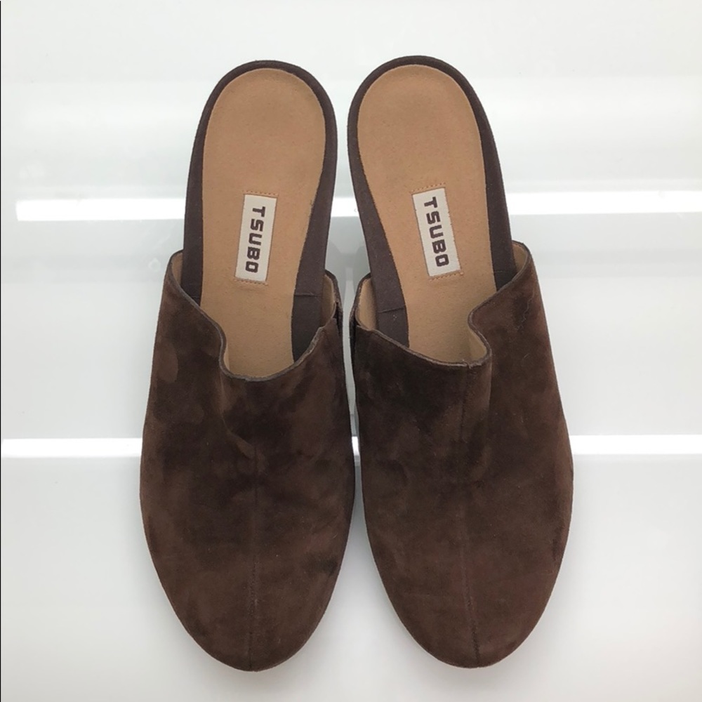 Tsubo Brown Suede Mules